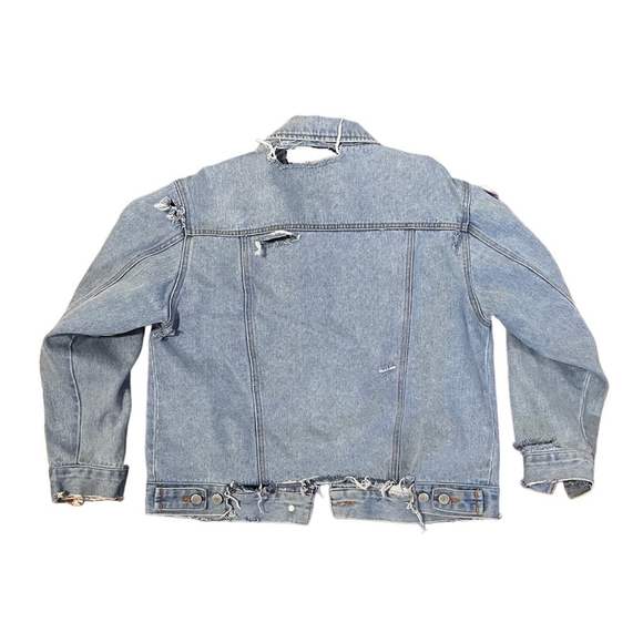 Distressed Light Wash Vintage Jean Jacket - Picture 7 of 7
